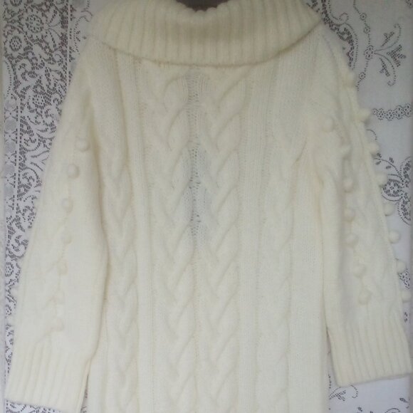 Farm Rio Off-White Braided Midi Sweater Dress Size: M NWT - Picture 4 of 16